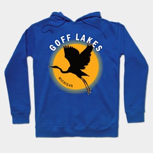 Goff Lakes in Michigan Heron Sunrise Hoodie